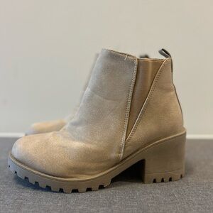 Dirty Laundry Beige Ankle Booties